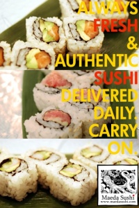 Maeda Sushi quality at supermarkets and the airport!